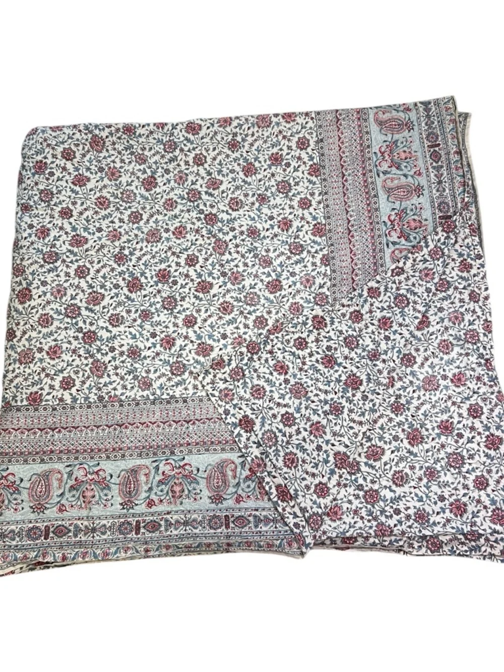 Ralph Lauren Belle Pointe Avah Cotton Queen Duvet Cover Floral Paisley